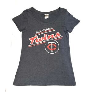 Minnesota Twins Baseball MLB Genuine Merchandise Gray T-Shirt Women's Medium